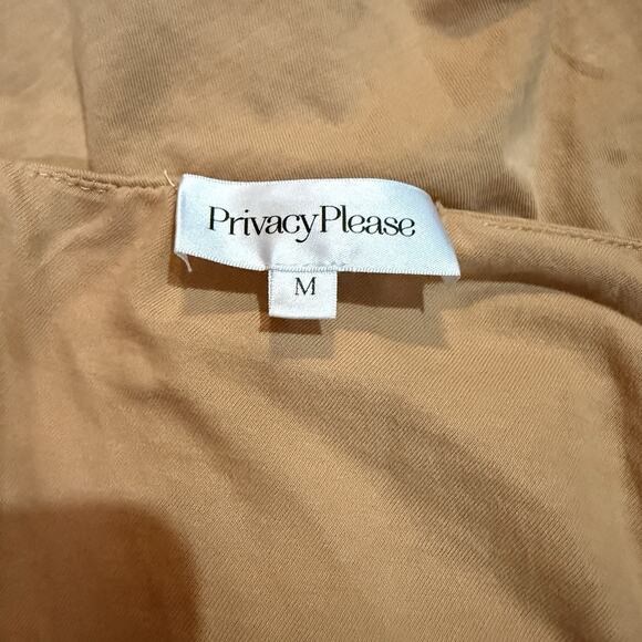 Privacy Please Lia Midi Dress Sleeveless Ruched Clay Tan Women’s Size Medium - Picture 10 of 10